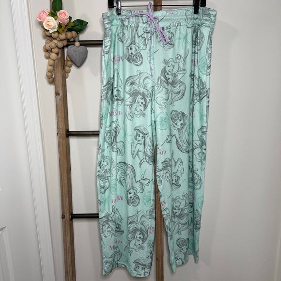 Disney Princess Little Mermaid Pajama Bottoms Size X Large - Picture 1 of 9